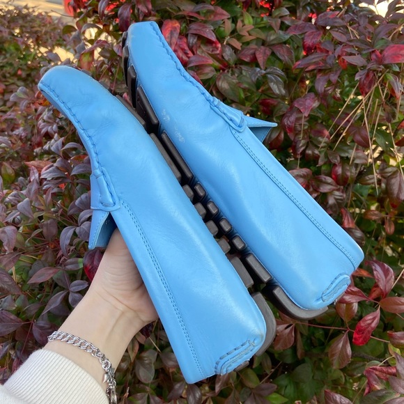 Louis Vuitton Powder Blue Leather Loafers 38 + box - Picture 3 of 7